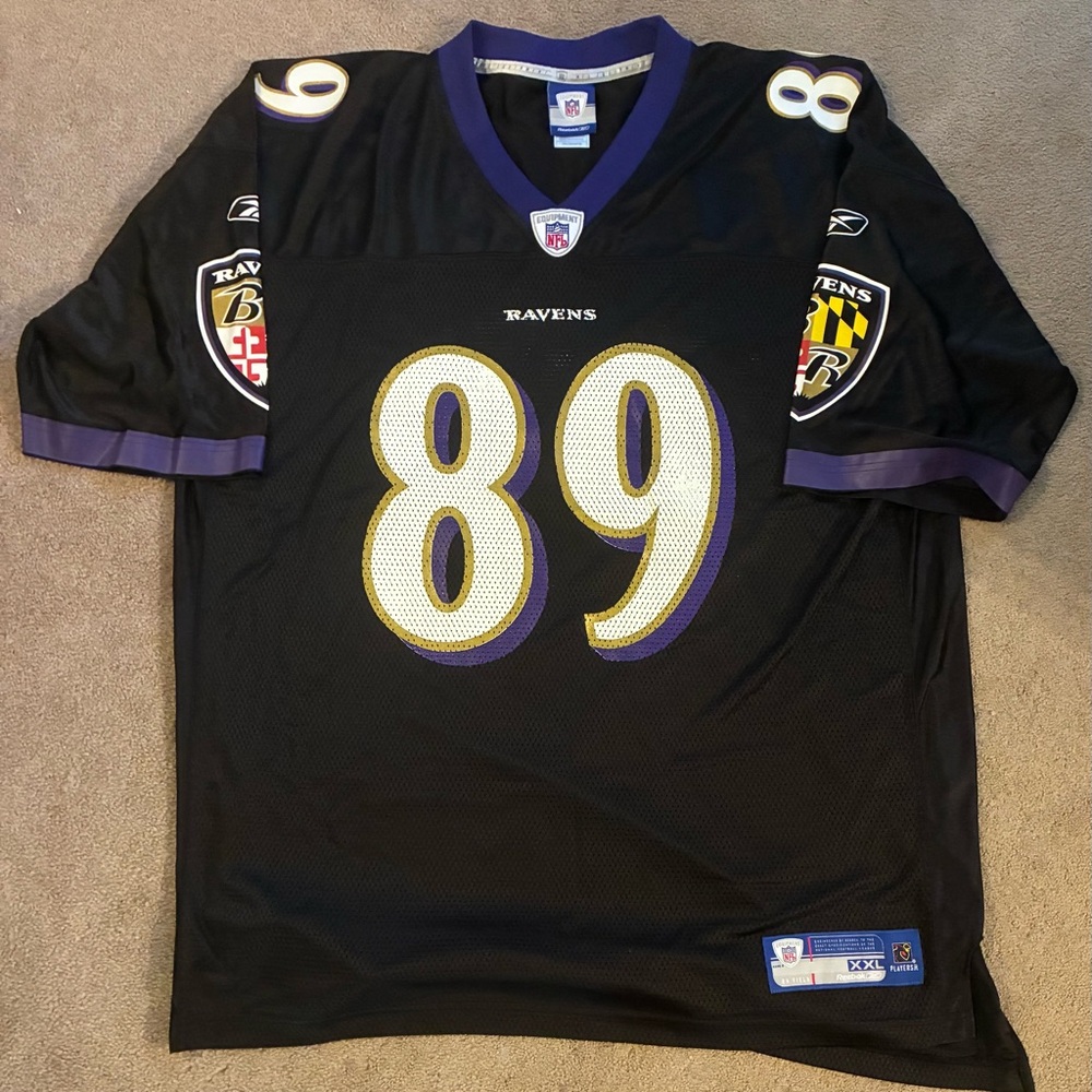 Vintage Reebok On-Field Mark Clayton #89 Baltimore Ravens NFL Jersey Men’s 2XL